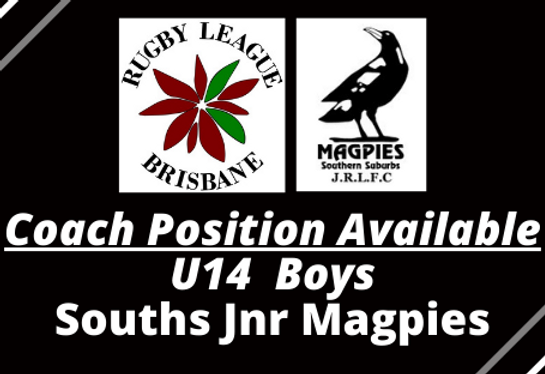 COACH POSITION AVAILABLE – Souths Jnr Magpies