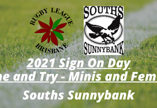 Sign On Day – Souths Sunnybank – Saturday, February 6