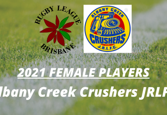 Female Players Wanted: Albany Creek Crusher JRLFC