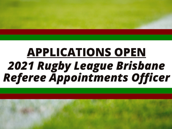 Applications Open: RLB Referee Appointments Officer