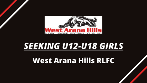 Seeking Girls for 2022 – West Arana Hills RLFC